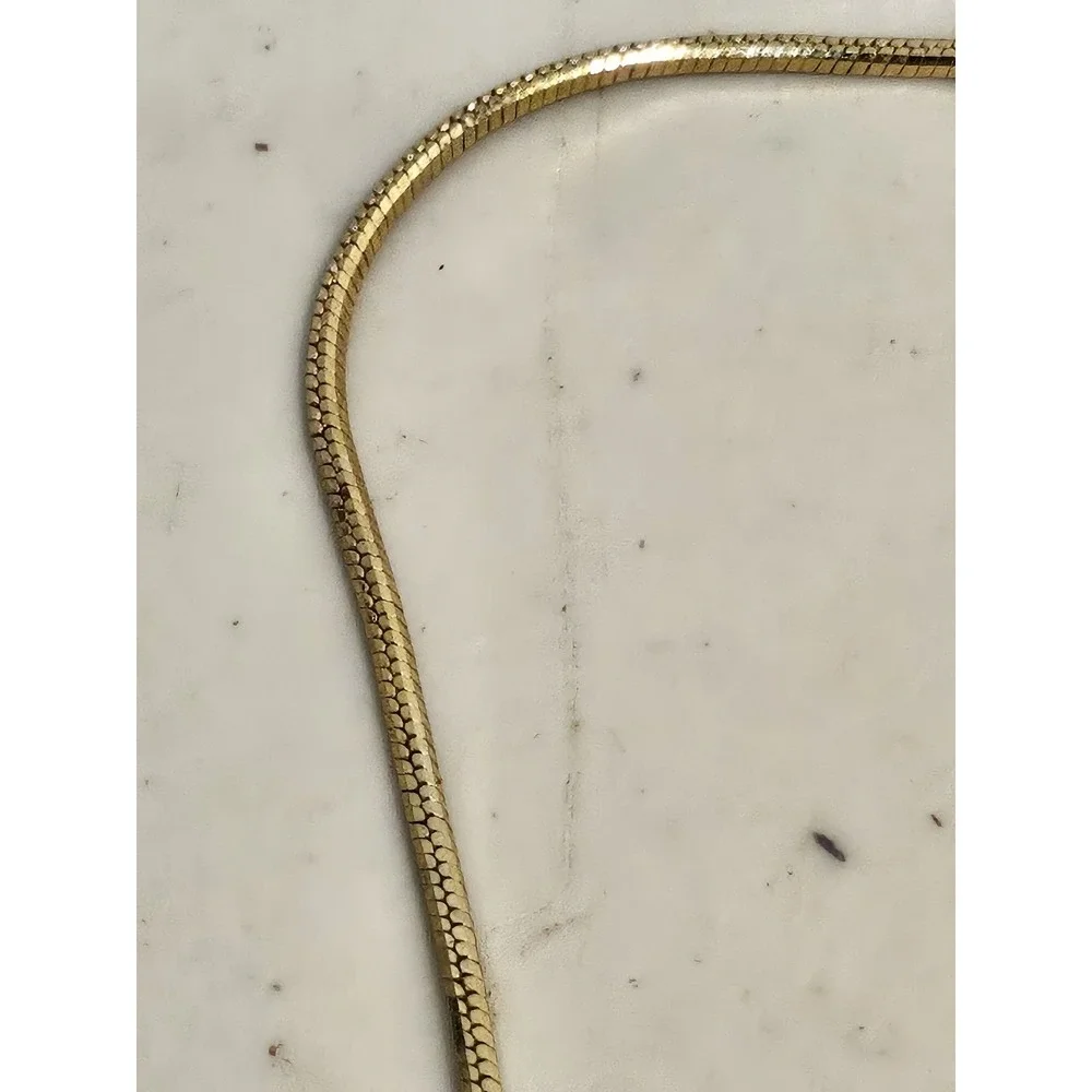 Napier Gold Tone Snake Chain Necklace Vintage 18 Inch